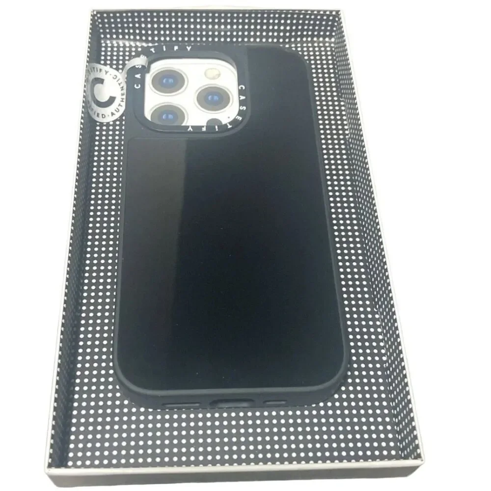 iPhone 15 Pro Case MagSafe CASETiFY Mirror Black Bumper Cover 6.1